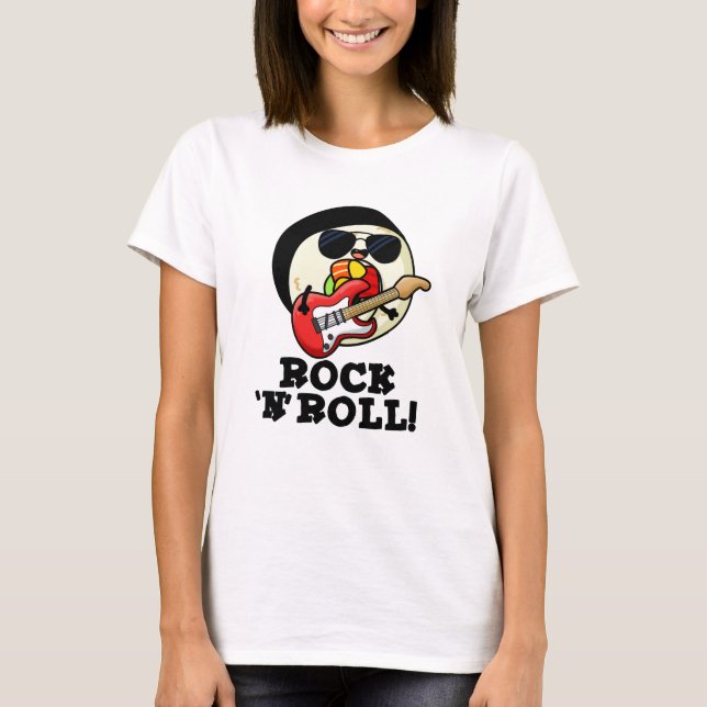 Rock'n'Roll Funny Sushi Roll Pun T-Shirt (Vorderseite)