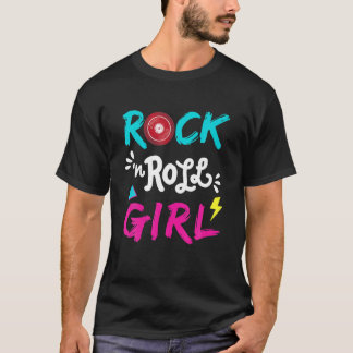 Rock'n'Roll Girl Music Gitarrist Musiker Funny Ro T-Shirt