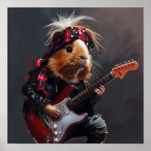 Rock'n'Roll Guinea Pig Poster