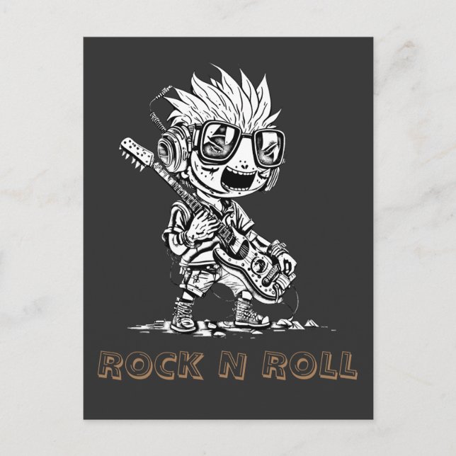 ROCK'N'ROLL - KREATIV POSTKARTE (Vorderseite)