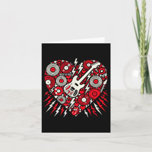 Rock'n'Roll Music Heart Valentine Rock Music Women Karte