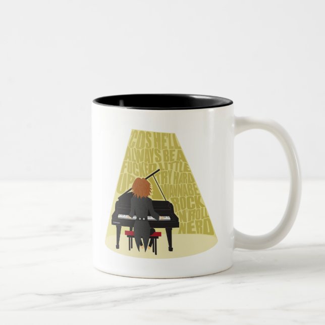Rock'n'Roll-Nerd Zweifarbige Tasse (Rechts)