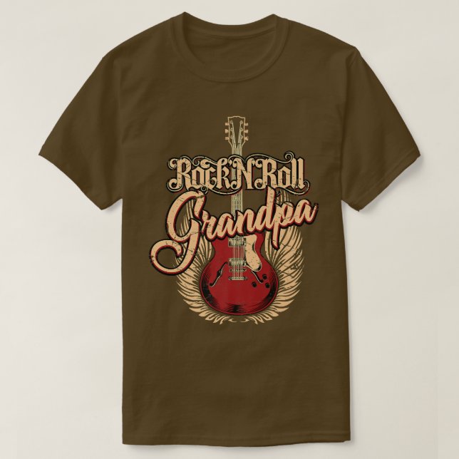 Rock'n'Roll Opa Vintag Guitar Player1081 T-Shirt (Design vorne)