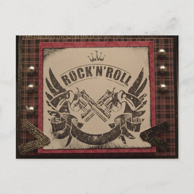 Rock'n'Roll Postkarte (Vorderseite)