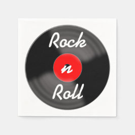 Rock'n'Roll Record Napkins Serviette