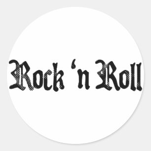 Rock'n'Roll Runder Aufkleber