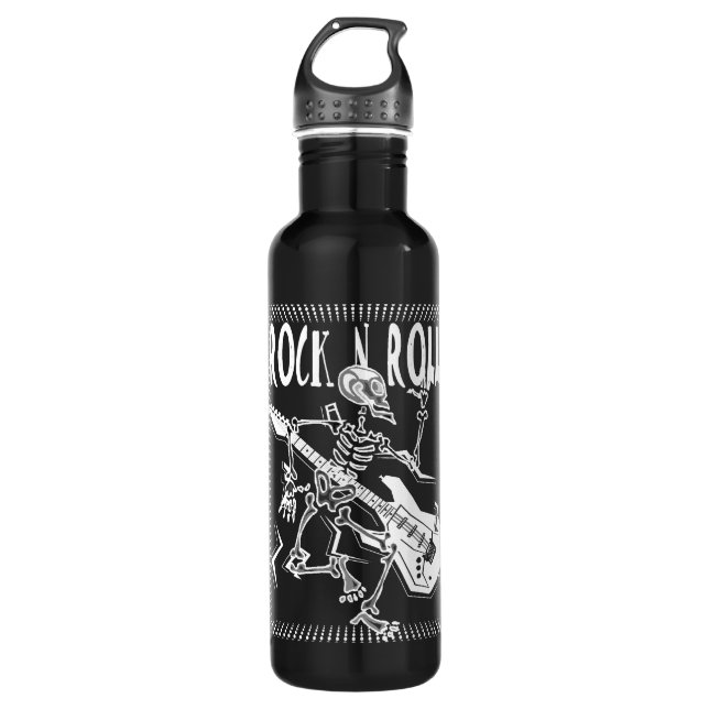 Rock'n'Roll, Skelett Trinkflasche (Vorderseite)