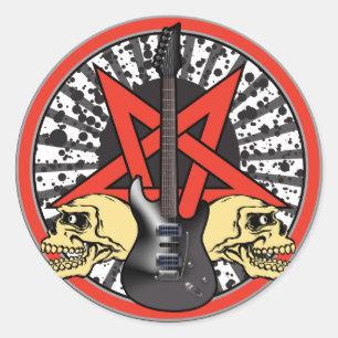 Rock'n'Roll Star Runder Aufkleber