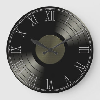 Rock'n'Roll-Vinylrekordalbum Große Wanduhr