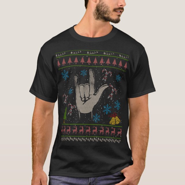 Rock'n'Roll-Weihnachtshässliches Shirt RocknRoll (Vorderseite)