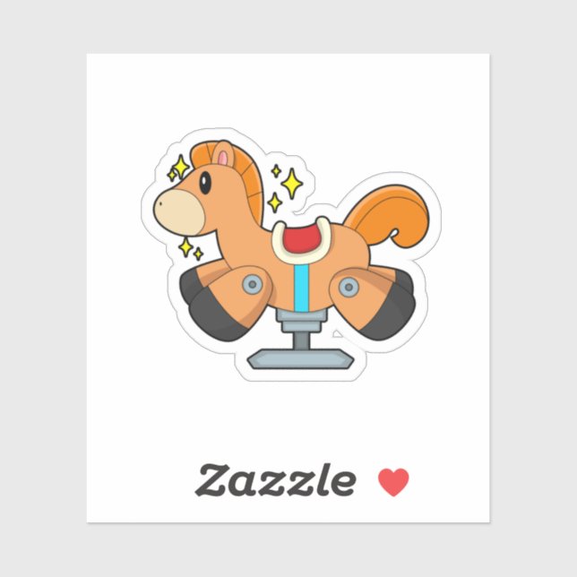 Rockpferd Aufkleber (Blatt)