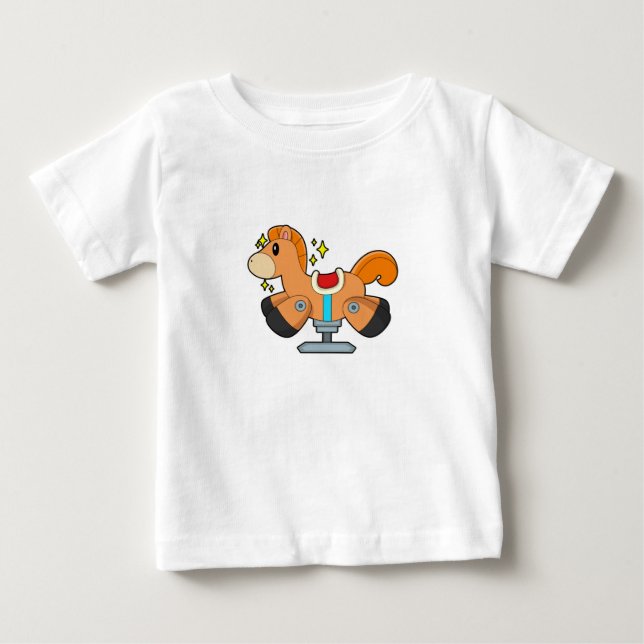 Rockpferd Baby T-shirt (Vorderseite)