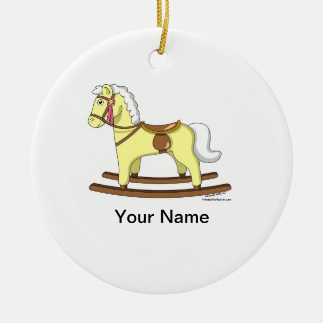 Rockpferd Keramik Ornament (Vorne)