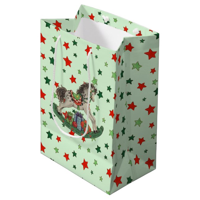 Rockpferd Mittlere Geschenktüte (Vorderseite Schrägansicht)