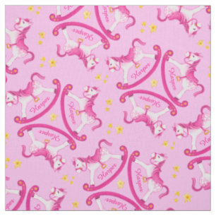 Rockpferde Rosa Girls nennen Harper Kinderzimmer Stoff