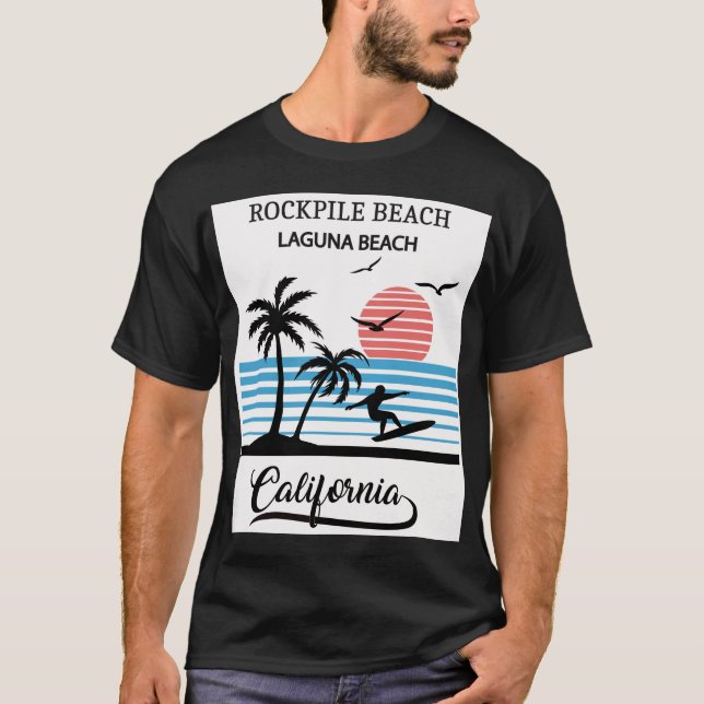 Rockpile Beach Laguna Beach California T-Shirt (Vorderseite)