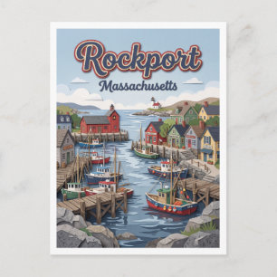 Rockport Hafen Massachusetts Postkarte