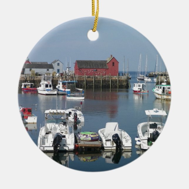 Rockport Harbor Keramik Ornament (Vorne)