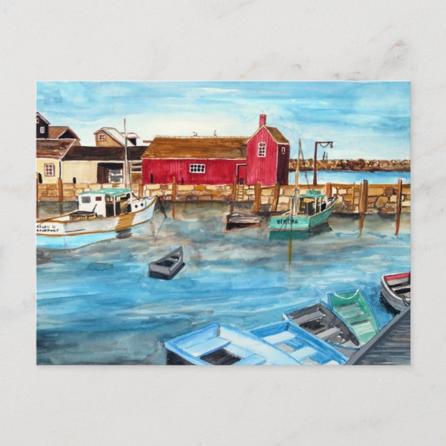 Rockport Harbor Massachusetts New England USA Postkarte (Vorderseite)