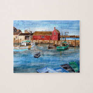 Rockport Harbour Massachusetts New England Malerei