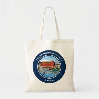 Rockport Harbour Massachusetts New England Malerei Tragetasche