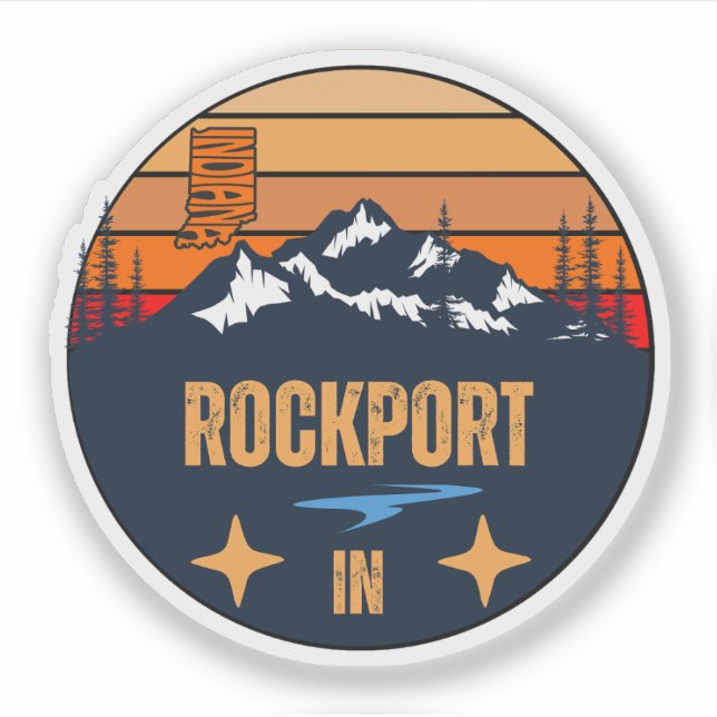Rockport, Indiana Aufkleber (Vorderseite)