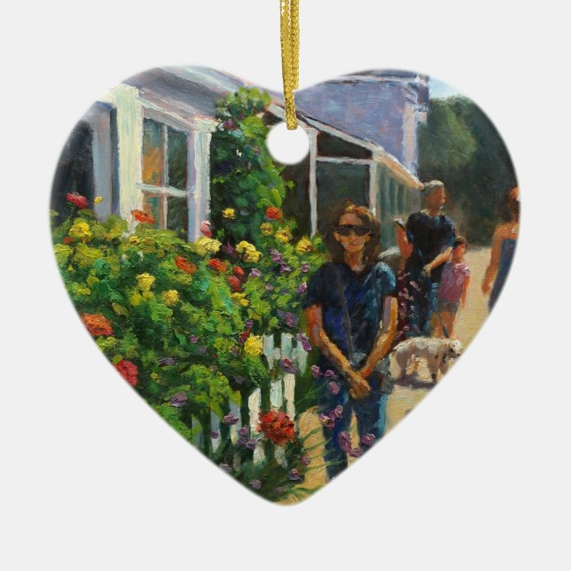 Rockport Massachusetts beeindruckendes Öl Keramik Ornament (Vorne)