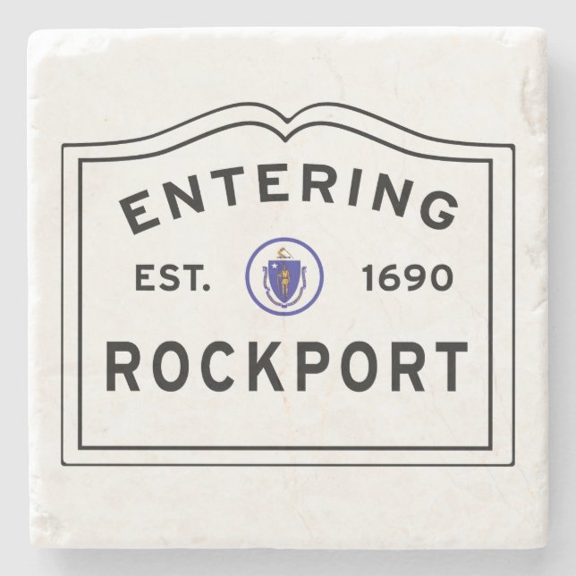 Rockport Massachusetts Einfahrt Steinuntersetzer (Vorderseite)