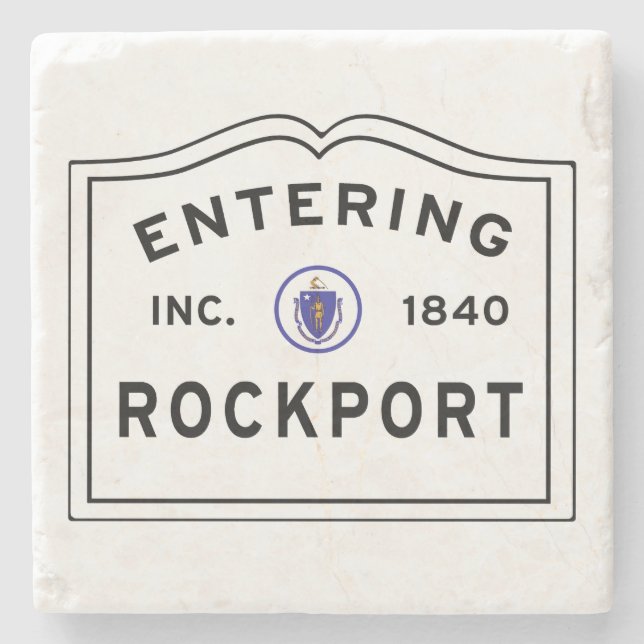 Rockport Massachusetts Einfahrt Steinuntersetzer (Vorderseite)