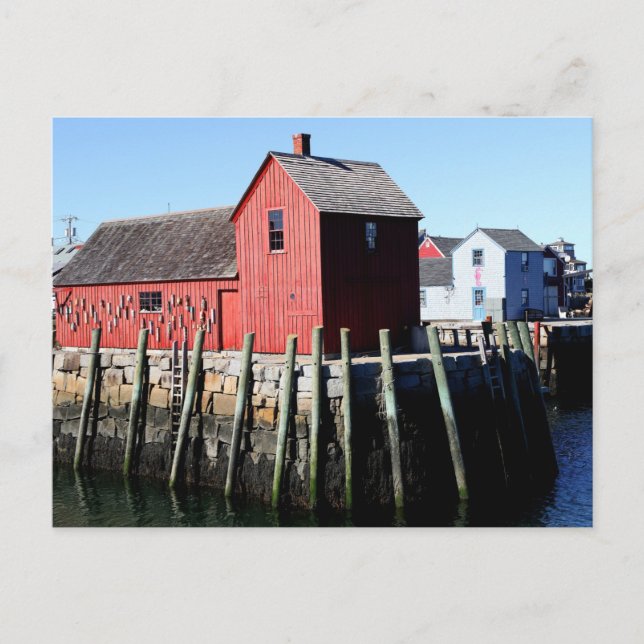 Rockport Massachusetts Postkarte (Vorderseite)