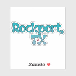 Rockport Texas Retro Aufkleber
