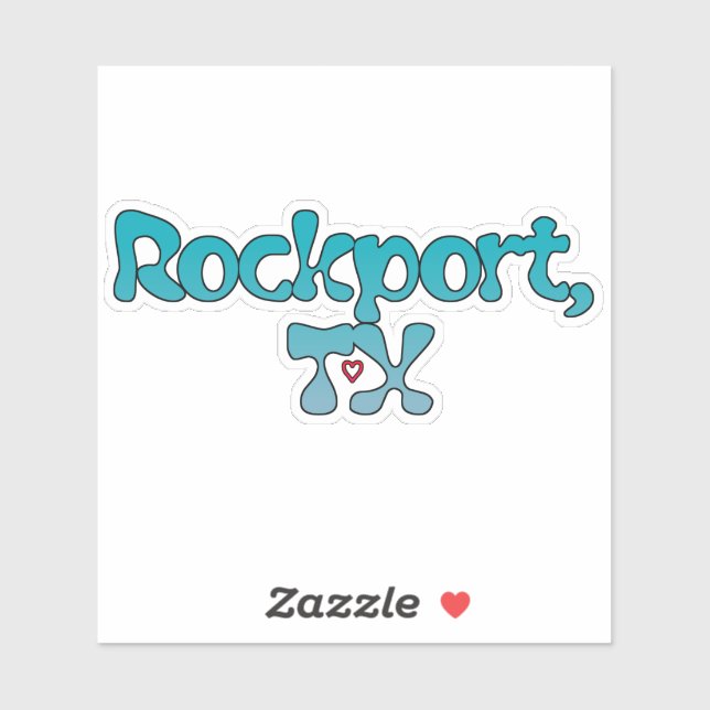 Rockport Texas Retro Aufkleber (Blatt)