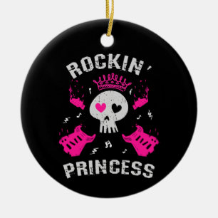 Rockprinzessin Keramik Ornament