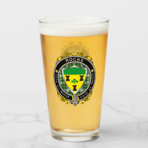 Rocks Irlandais bouclier verre de bière