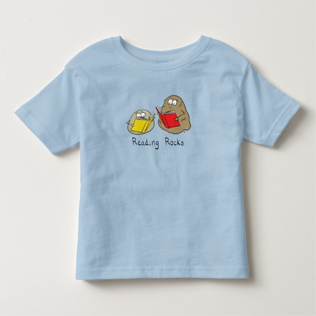 Rocks lesen Funny Book Kid's Kinderkind T - Shirt (Vorderseite)