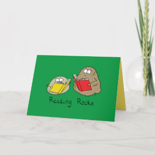 Rocks lesen Funny Rocks lesen Bücher Grußkarte les Karte