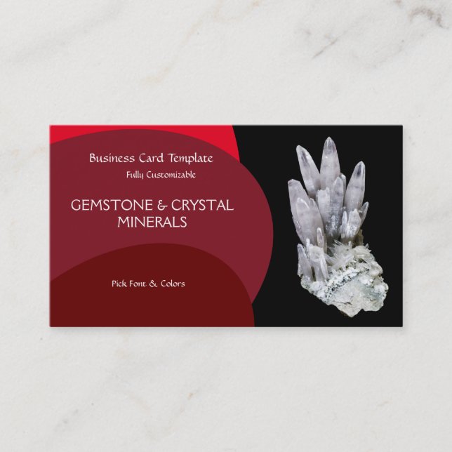 Rocks Quartz Crystals Carte de visite (Devant)