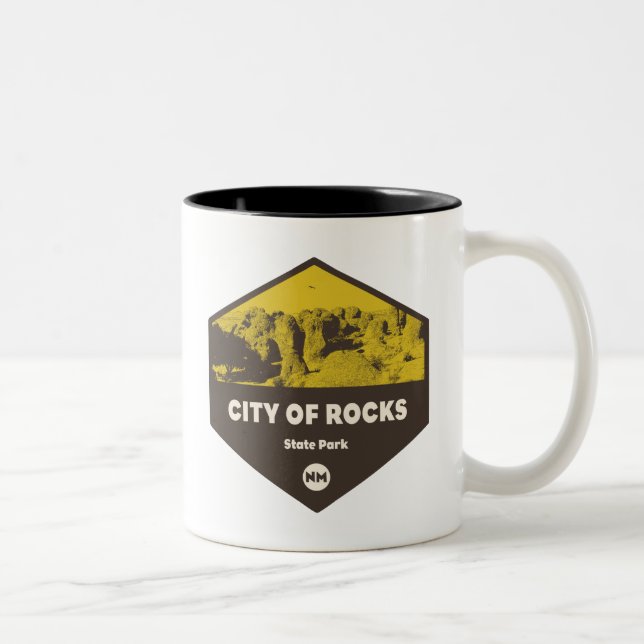 Rocks Staat Park New Mexico Zweifarbige Tasse (Rechts)