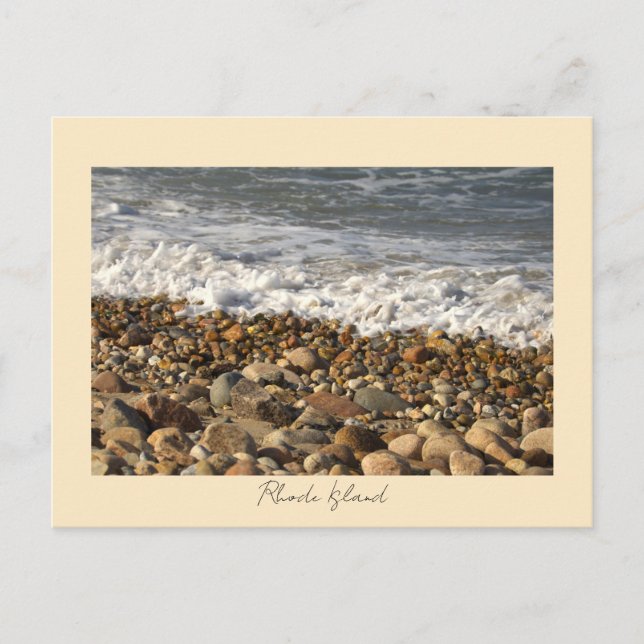 Rocks Waves Rhode Island Postcard Postkarte (Vorderseite)