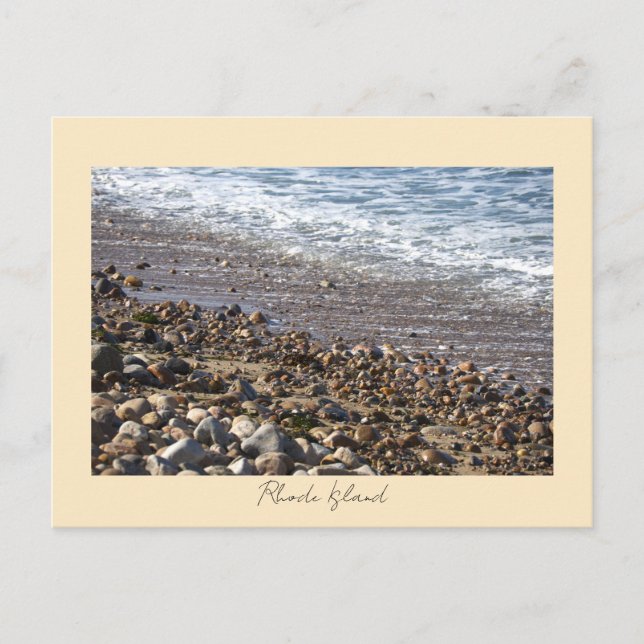 Rocks Waves Rhode Island Postcard Postkarte (Vorderseite)