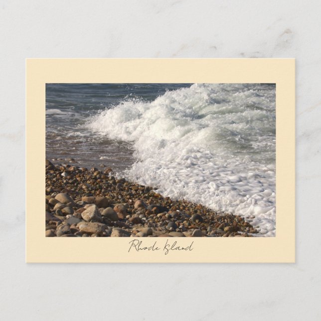 Rocks Waves Rhode Island Postcard Postkarte (Vorderseite)
