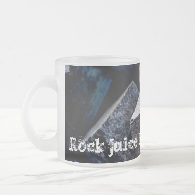 Rocksaft für starke Männer. Personalisierbar Mattglastasse (Links)