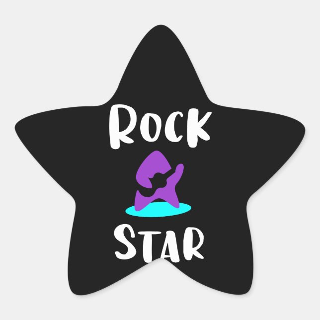Rockstar-Aufkleber Stern-Aufkleber (Vorderseite)