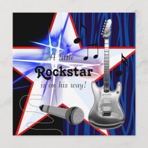 Rockstar-Baby- Boy-Shower Einladung