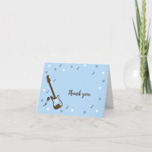 Rockstar Baby Dusche Dankeschön beachten, blau bra Dankeskarte