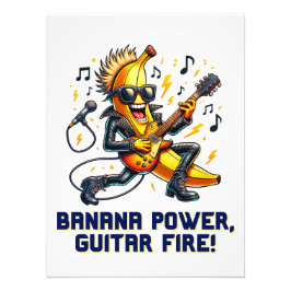Rockstar Banana mit Gitarrenjamming Fotodruck