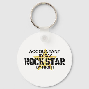 Rockstar bis zum Nacht - Buchhalter Schlüsselanhänger