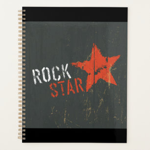Rockstar Distressed Grunge Roter Stern Planer