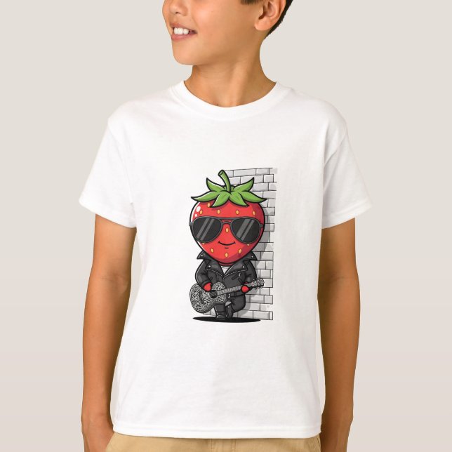 Rockstar Erdbeerkinder T-Shirt (Vorderseite)