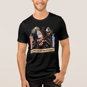 Rockstar George Washington Gitarre 4. Juli Tri-Blend Shirt